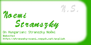 noemi stranszky business card